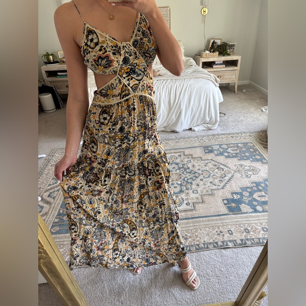 BA&SH Baloma Paisley Print Cutout Dress - Picture 3 of 6